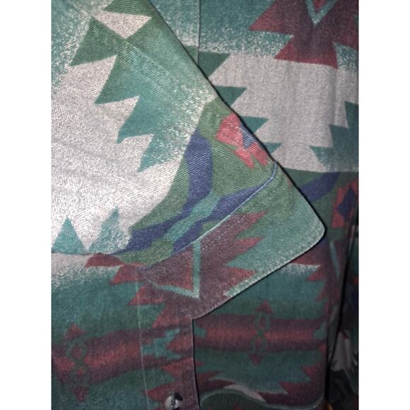 Cabela's Aztec Design‎ 100% Cotton Button Up Shirt Size Large - Picture 2 of 5